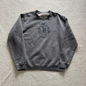 Brooks Brothers Gray Men’s XL Retro Logo Crewneck Sweatshirt 100% Cotton Soft